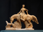 The equestrian statue of Queen Elizabeth Rejcka, sketch