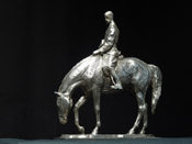 Jezdecká socha T.G.M., stříbro
